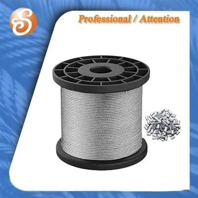 Elektromos horganyzott acél drótkötél 7x7- 5mm 200M puha tekercs